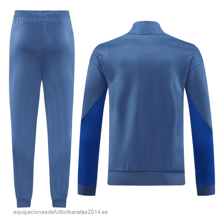 Nuevo Conjunto Completo Ropa Deportiva Con Cremallera Larga Inter Milan 24/25 Gris Azul Baratas